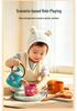 Wooden Tea Set Playhouse: Afternoon Tea Kitchen Toys for Kids Birthday Gift