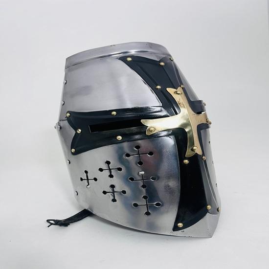Średniowieczny Hełm Templariuszy Hełm Rycerza Jerozolimskiego Na Cosplay Hełm Najlepszy Prezent