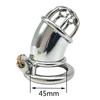 FAAK Chastity Cage 7.3Cm  304stainless Steel Man Chastity Lock Penis Cage Chastity Device in Sex Product for Male