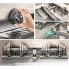 1pc Bathroom Sink Storage Rack Suction Cup Faucet Draining Rack Punch free Wall-mounted Toiletries Shelf Bathroom Organizer