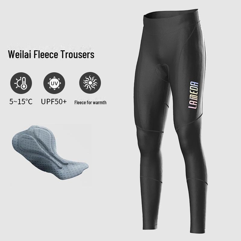 Lampada Men's Fleece-Lined Cycling Trousers for Autumn/Winter