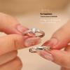 Tichiya S925 Sterling Silver Couple Rings - Love At First Sight, Niche Design, High-End Feel