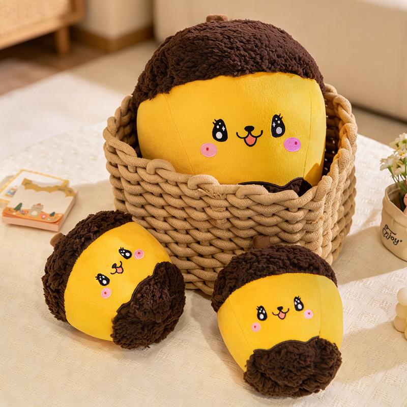 16/26cm Kawaii Chestnut Nut Plush Pillow Stuffed Food Plushie Home Decor Back Support Friend Gift