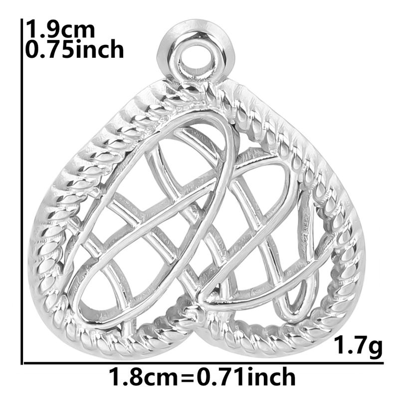 6pcs Titanium/Stainless Steel Heart Charms For Jewelry Making Supplies Fashion Diy Love Pendant Wings Flower Landscape Materials