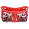 Elliptical Tambourine Percussion Jingle Fußglocke Cajon Box Trommel Zubehör GeschenkRot
