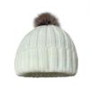 Autumn Winter New Fashion Beanie Acrylic Pullover Solid Color Knitted Hairball Velvet Padded Flanging Plus Custom Winter Hats