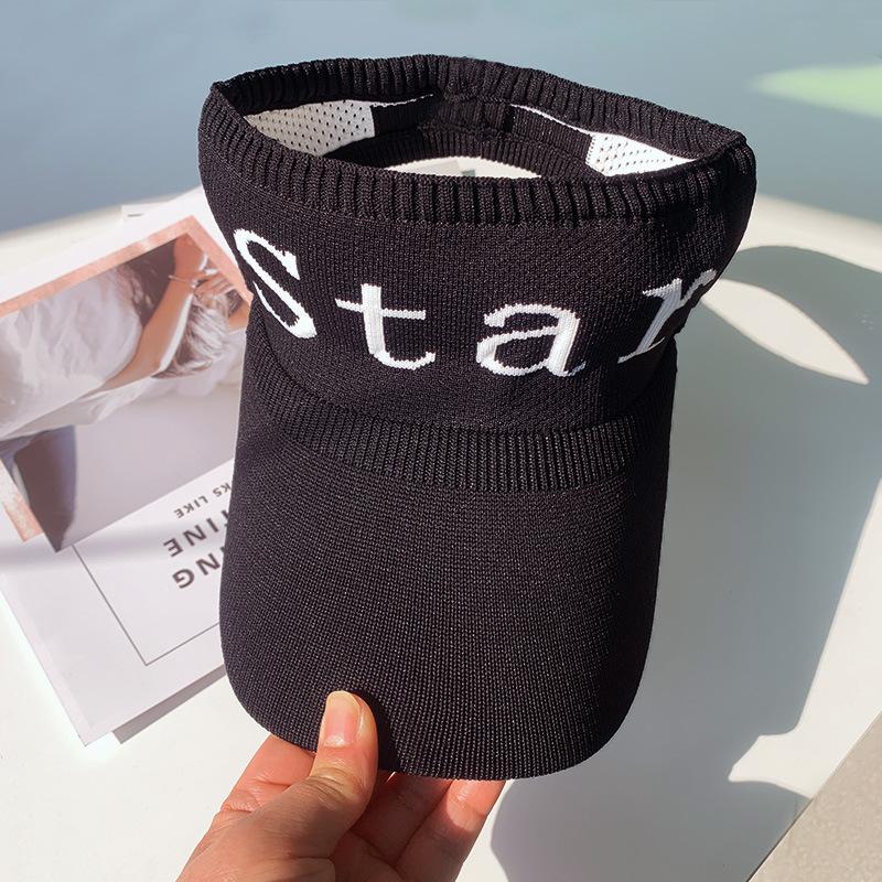 Empty top sun hat women's summer sun protection sun shade topless letter duck tongue sun hat