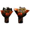 Practical Plastic Halloween Floral Feature Bats Pumpkins For Indoor And Outdoor Holiday Decoration