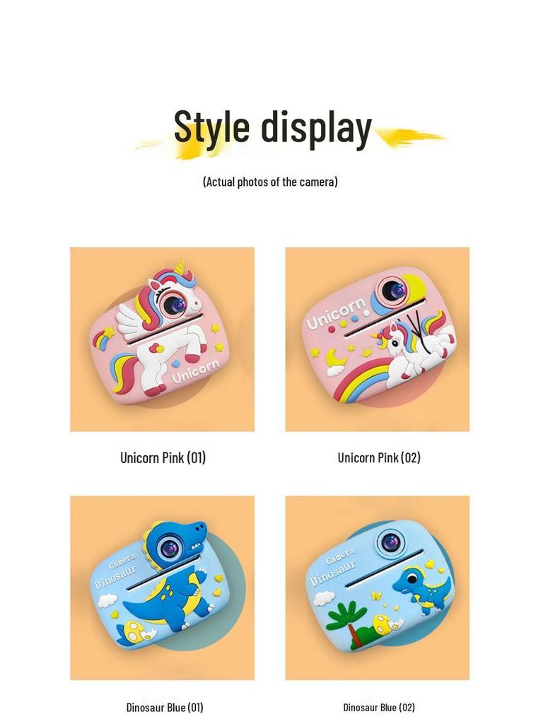 D1 Polaroid Kids Mini Cameră Duală: Imprimare de înaltă definiție și jucărie digitală