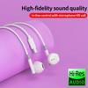 New Half In Ear Wired Earphones With Microphone 3.5mm/Type C For iPhone 16 15 Android Samsung S24 S23 Xiaomi 15 Gaming Headphone