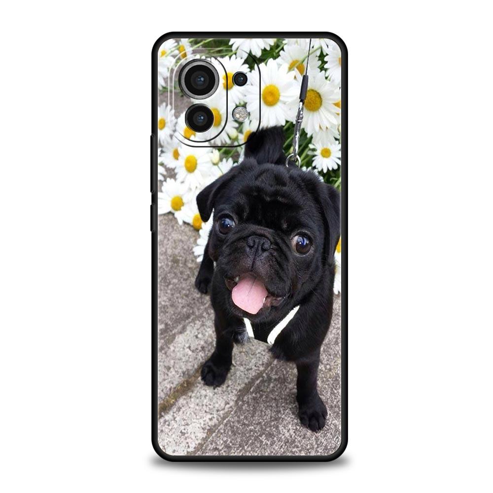 Phone Case For Xiaomi Mi 15 14 14T 13T 12T Pro 12 13 11 Lite 5G 11T X6 X5 Pro Soft TPU Cover Cute Pug Dog