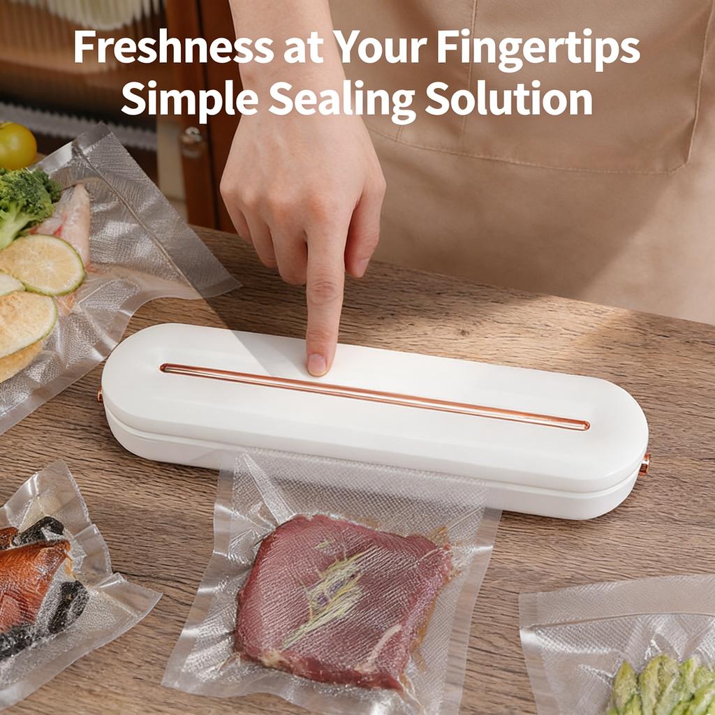 Compact Food Vacuum Sealer for Freshness and Kitchen Storage