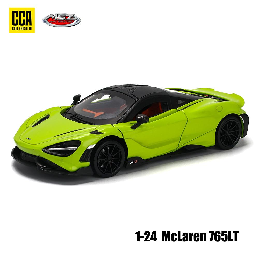 CCA MSZ 1: 24 McLaren 765LT alloy car die-casting model dynamic sound and light toy series collection gift
