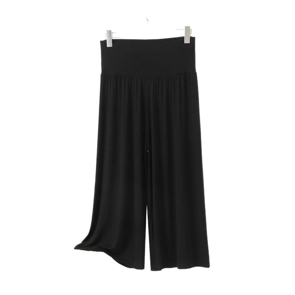 Summer Modal Plus-Size Loose Wide-Leg Cropped Pants - Korean Style High-Waist Casual Trousers