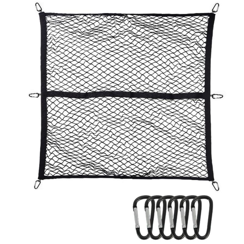 Car Rear Cargo Net, Adjust Elastic Storage Organizers Net,Trunk Cargo Storage Net, Universally for Car, Vehicle