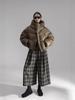 Neo-Modern Plaid Wide-Leg Wool Skirt-Pants for Women