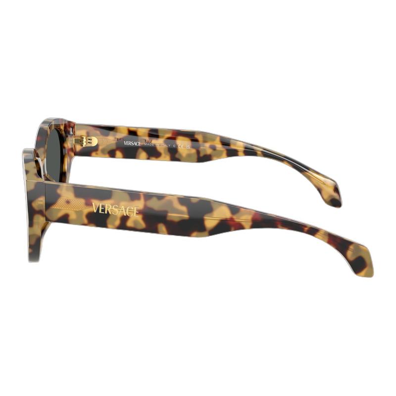 Versace Temple Logo Injection Molding Cat Eye Sunglasses Unisex Couple Style Tortoiseshell 39630621 0VE4495D-777-Tortoiseshell 56