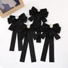 Black Corsage, Oversized Ribbon, Small Bow Brooch, Bow Tie, Women'S Velvet Cotton Strap Brooch Accessory