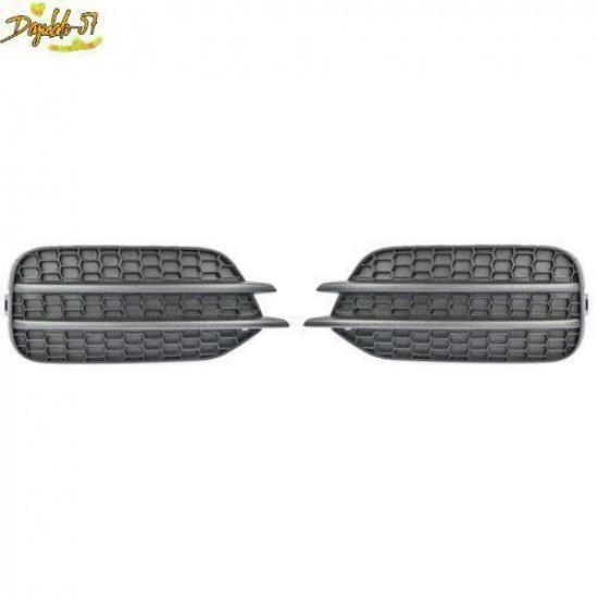 Pair Front Bumper Fog Light Cover Honeycomb Grille For VW TIGUAN 2012-2018 New