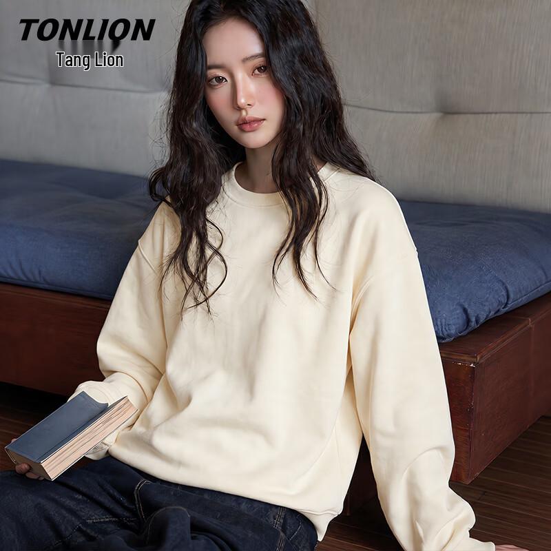 TonLion Women's Casual Long-Sleeve Crewneck Sweatshirt