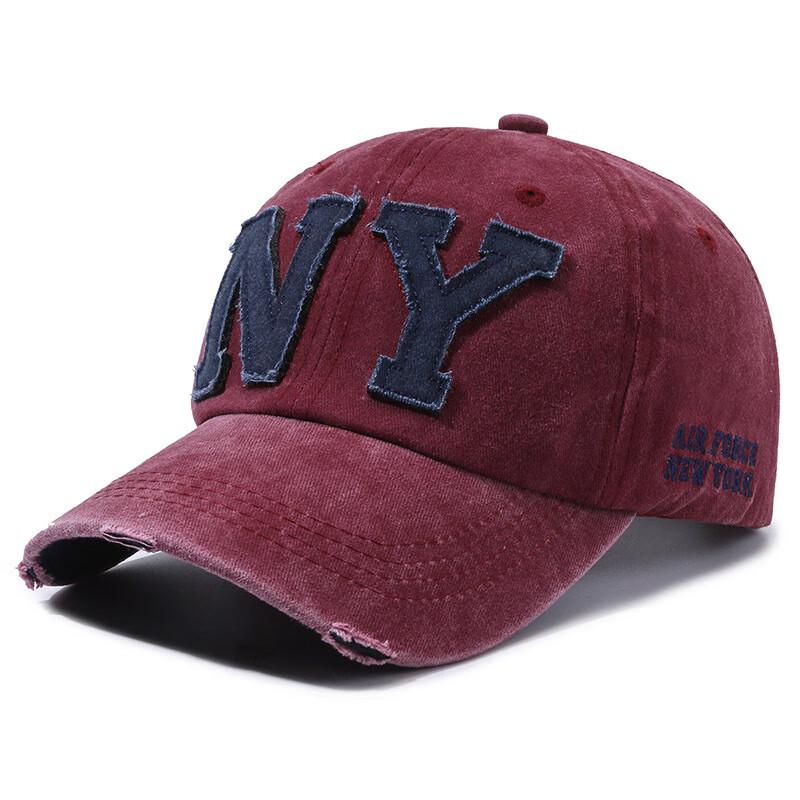 Unisex Washed Vintage Letter Denim Baseball Cap