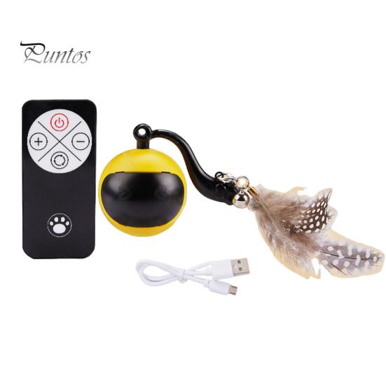 

Интерактивная игрушка для кошек, перезаряжаемая автоматическая игрушка для кошек, мяч с дистанционным управлением, активируемый движением, самокатящийся мяч для домашних кошек жёлтый