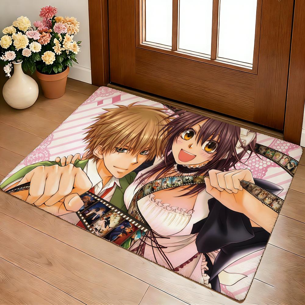 Anime Fun M-Maid SamaS Floor Mat Cozy Flannel Soft Thick Non-Slip Mat For Living Room Bedroom Kitchen Decor Rugs
