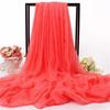 Extra-Large Bright Red Chiffon Scarf for Spring & Summer – Versatile Sunscreen Shawl for Beach, Dance, or Party.