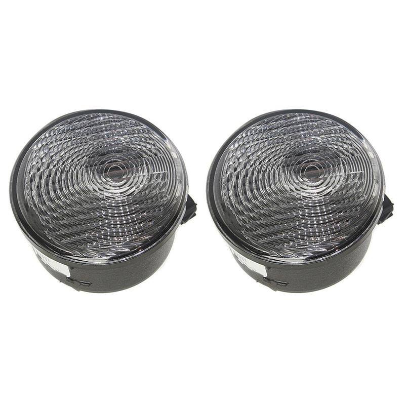 2pcs Side Marker Light Amber Side Marker Light with Clear Lens 68200290AA 68200291AA for Jeep Wrangler JK 2007-2018