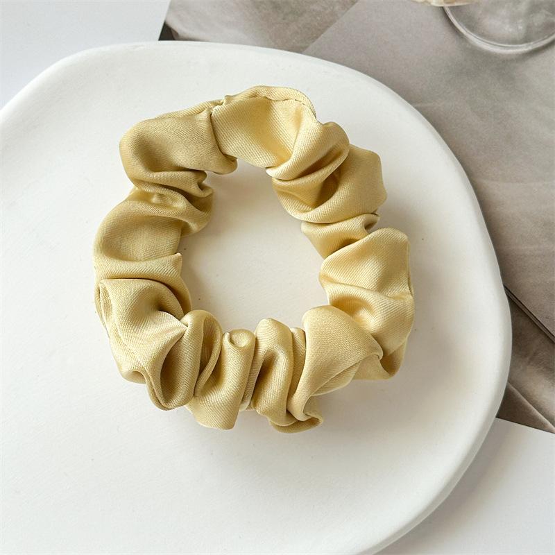 1Pc Small 7cm Hair Ring Silk Satin Hair Scrunchies Simple Versatile Ponytail Holder Sweet Solid Color Headwear Accessories Women