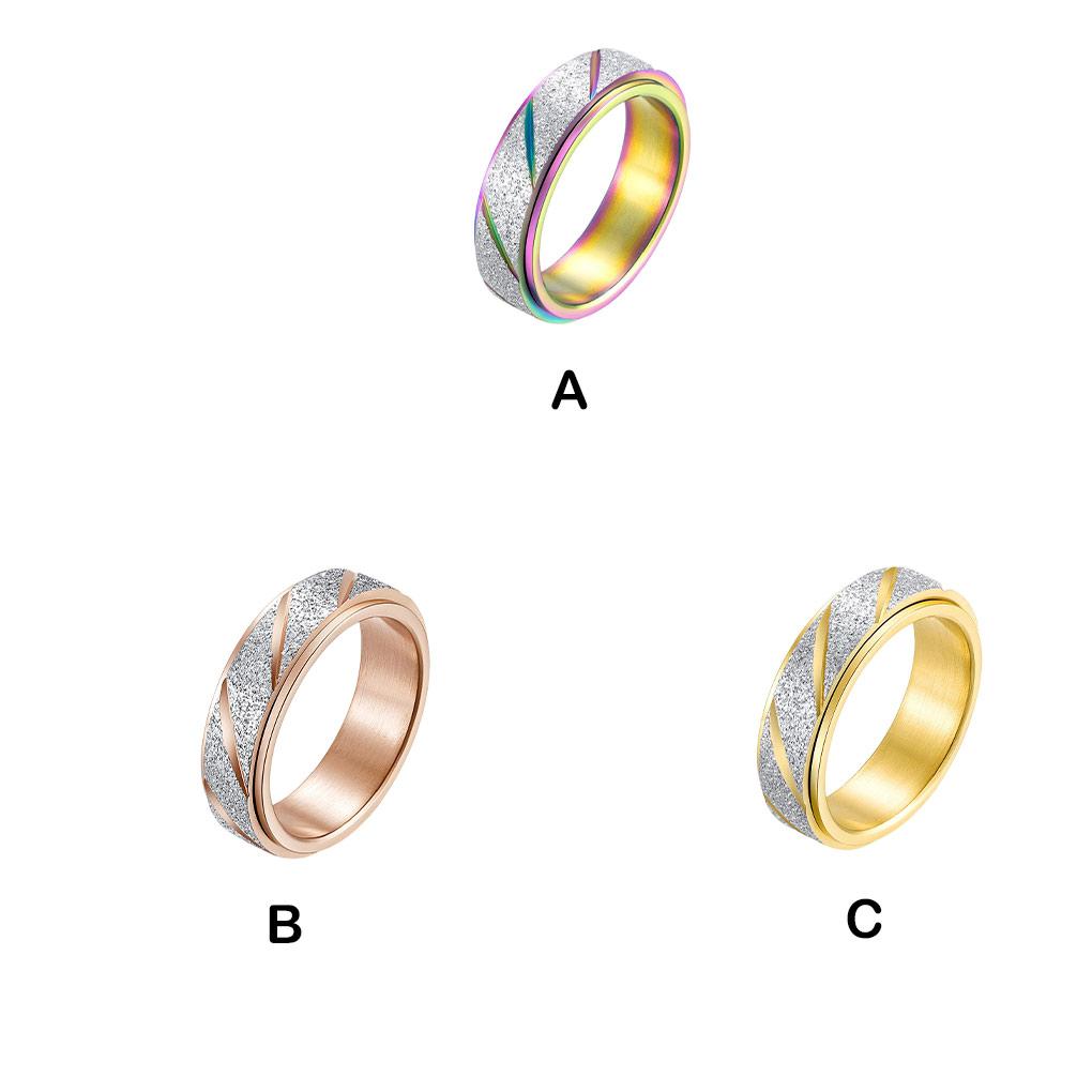 Stainless Steel Rings For Couples Vintage Fashion Jewelry Gift Stainless Steel Irregular Anti Stress
