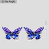 2D Flat Purple and Colored Butterfly Elements Dangle Earrings Lightweight Colorful Earrings for Women Jewelry Gifts Acrylic Material