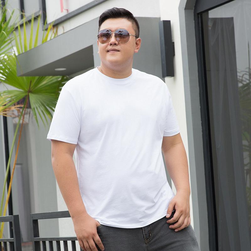 9XL Pánské tričko s krátkým rukávem, pro tlusté, s kulatým výstřihem, čistá bavlna, top s polovičním rukávem, velké tričko, pánské oblečení