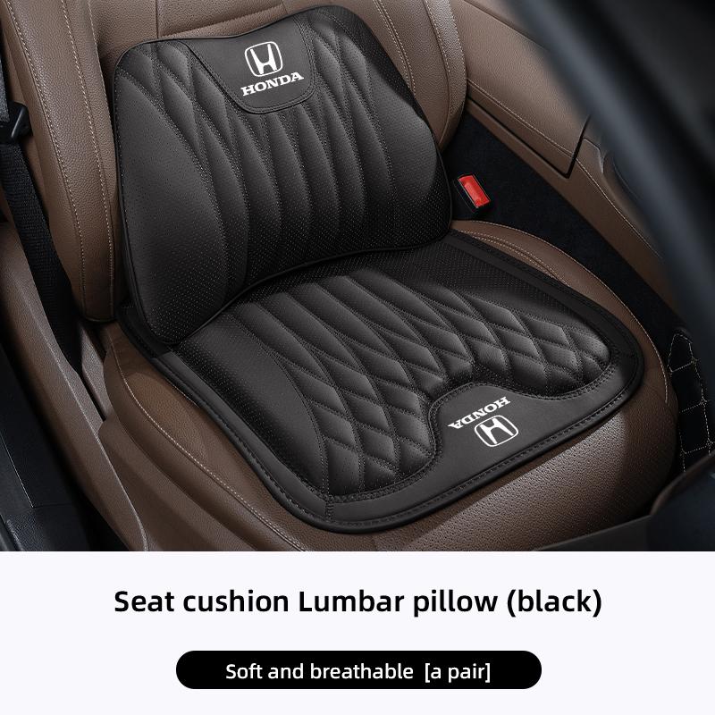 Nappa Leather Car Seat Cover Four Season Cushion Lumbar Pillow For Honda Civic Accord Fit Jazz Pilot CRV Odyssey Passport City JS1