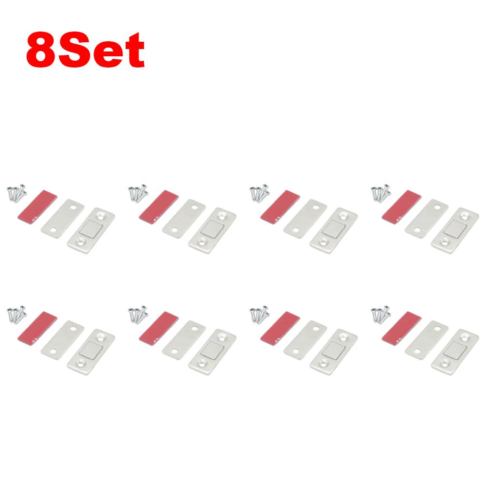 10-1Set Magnetic Cabinet Catches Door Stops Magnet Invisible Soft-Catch Ultra-Thin Anti-Rust Door Magnet with Screw for Home