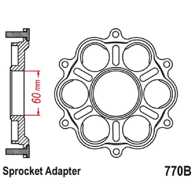 Motorcycle Rear Sprocket With Carrier For Ducati 1199 1299 Panigale 1103 Panigale V4 V4S 1200 Monster 1103 Streetfighter V4 V4S