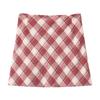 2025 Winter Plus Size Retro Plaid Midi Skirt - Thick Wool for 130-320 Jin
