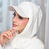 Islamic Hijab Baseball Cap for Woman Abayas Jersey Scarf Neck Cover Muslim Women Turban Instant Head Wrap Solid Color Hat