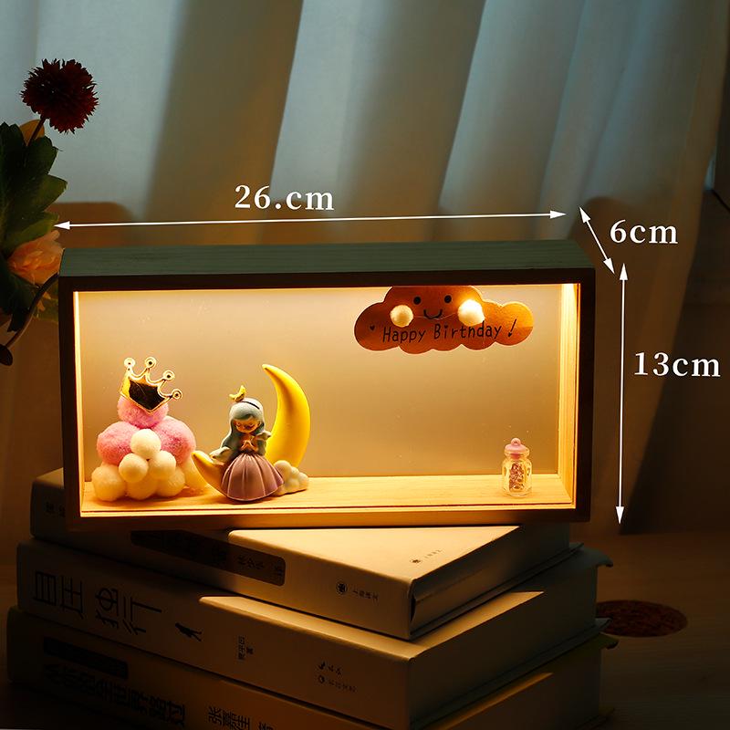 Square LED Night Light - Bedroom Decorative Lamp with USB, Perfect for Birthdays and Festivals.
