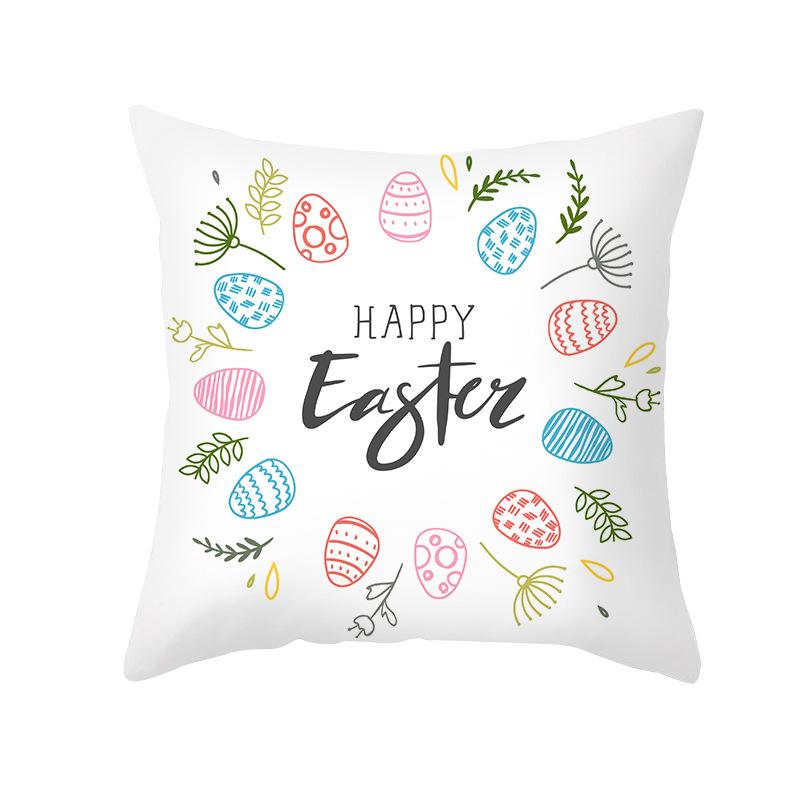 Osterkissenbezug Haus Nordischer Sofakissenbezug Kaninchen-Ei-Druck Bürokissenbezug