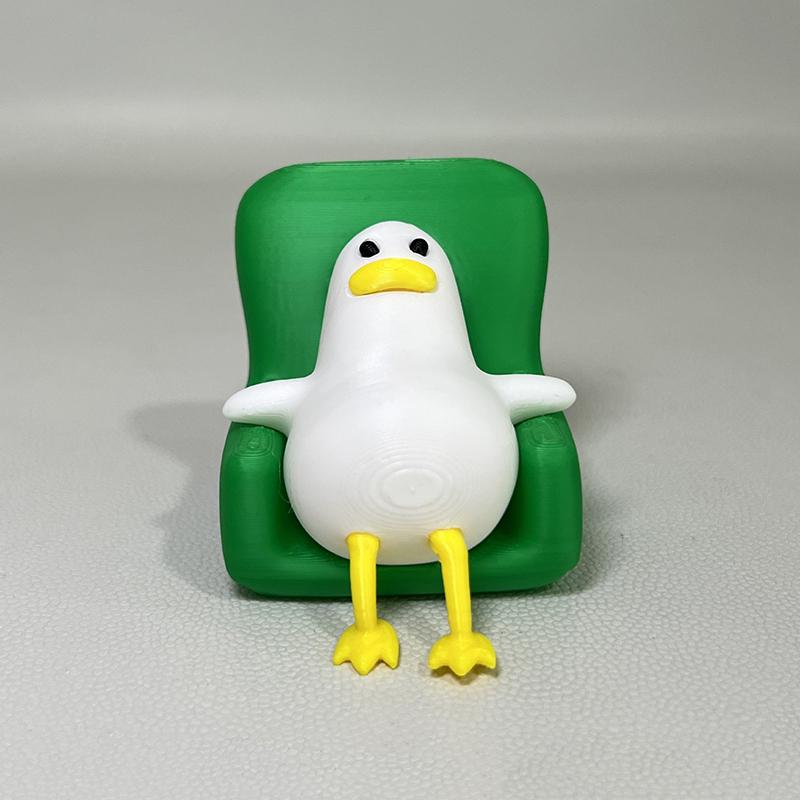 Multi-scene Lazy Reading Duck Figurine 3D Printed Cute Ornament for Car Dashboard Home Desk Bookshelf Decor Funny Small Gift
