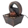 Syrisora LED Desktop Waterfall Fountain, USB-Powered Decorative Tabletop Fountain with Warm Lighting for Home Decor