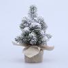 Snow Dusted Christmas Tree Desk Decoration With Wood 20cm Height For Living Room Bedroom Tabletop Decoration