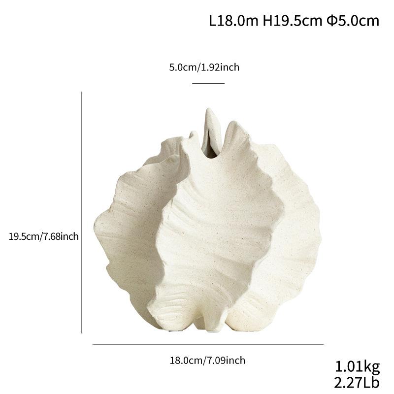 Xiaohongshu Creative Special-Shaped Star Fruit Flower Arrangement Ceramic Vase High-End Desktop Simple Decorative Ornament