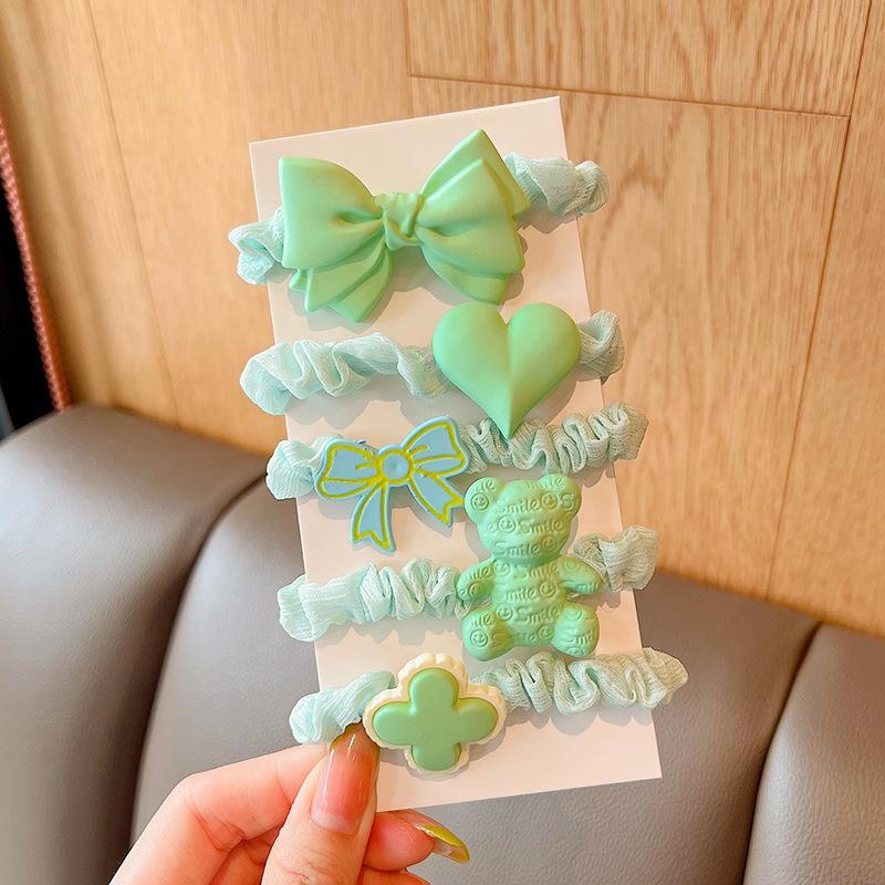 Cartoon Intestine Hair Bands For Kid Sweet Elastic Rubber Bands Fashion Hair Accessories Girls Nylon Hair Ties