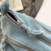 Women's Denim Large Capacity Shoulder Bag Denim Tote Bags Adjustable Long Strap Crossbody bags Fashion Travel Handbags