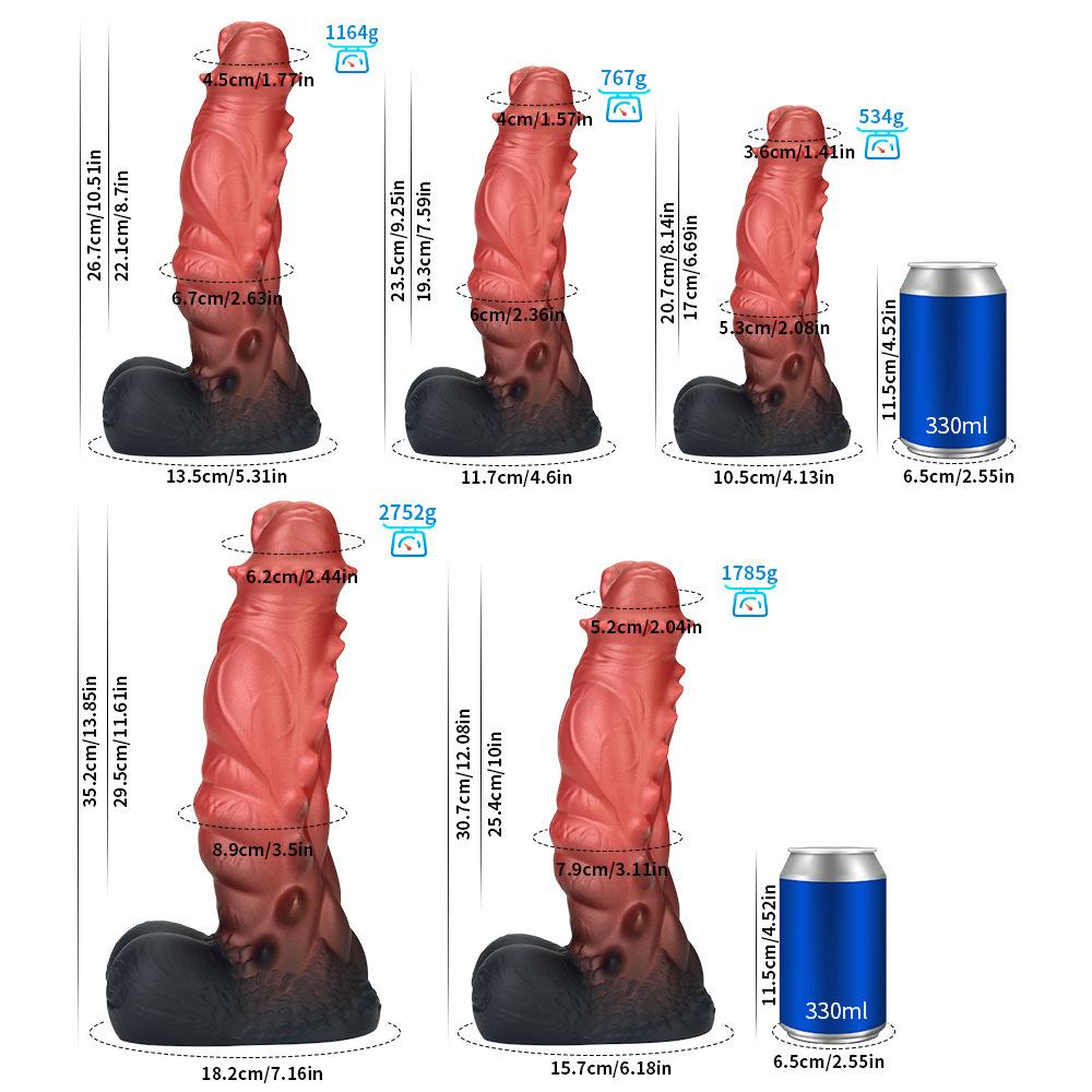Muscle God's New Anal Plug Shaped Silicone Dildo Soft Mixed Color Female Simulation Masturbator