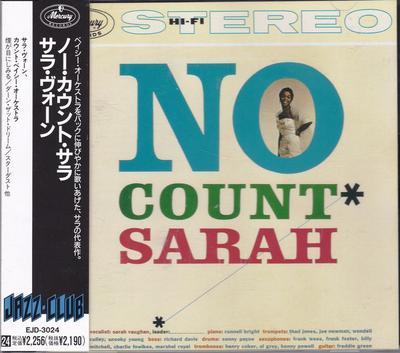 CD SARAH VAUGHAN  No Count Sarah EJD3024 Mercury 1989 Japan Jazz Used