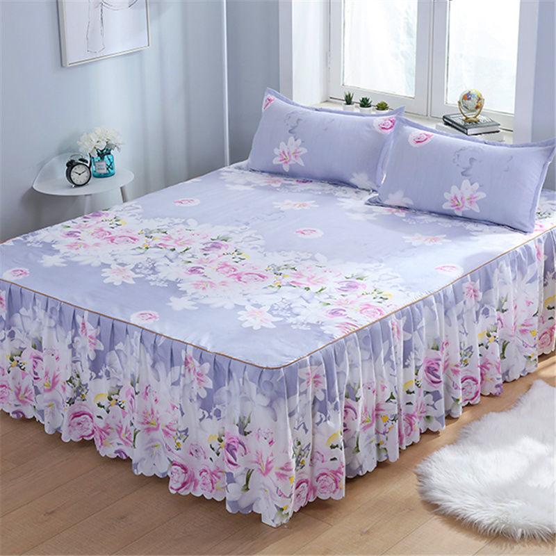 

Four Seasons Універсальний наматрацник Простирадло з матовим принтом Матрац Simmons Protective Cover Double Bed Household 150x200cm світло-фіолетового кольору