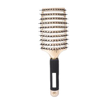 Gebogene Entwirrbürste Nylon Professionelle Haar Paddel Entwirrbürste für Haarstyling Gold